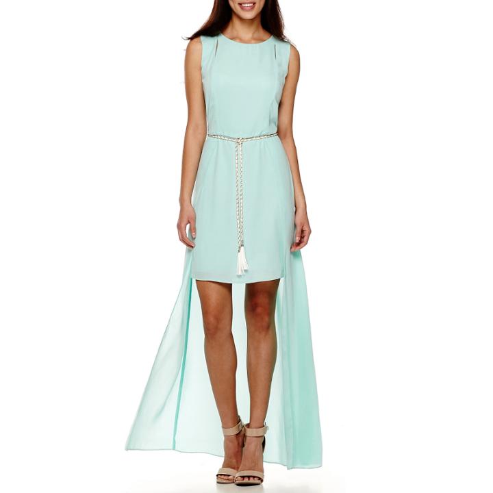 Bisou Bisou Sleeveless Belted Flyaway Maxi Dress
