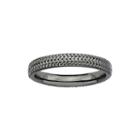 Personally Stackable Black Sterling Silver 3.25mm Braid Ring