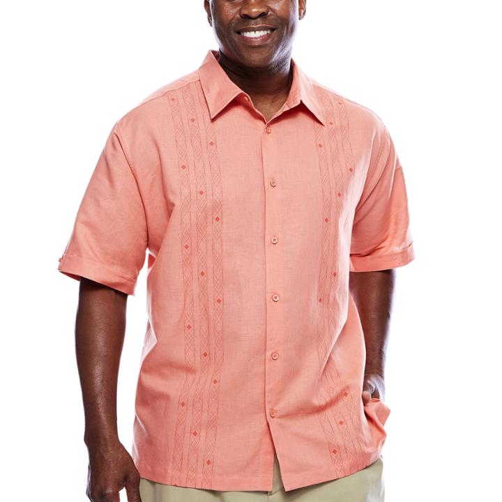 Havanera&trade; Printed Panel Short Sleeve Shirt