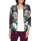 Alfred Dunner 3/4-sleeve Floral-print Layered Top