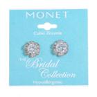 Monet Jewelry The Bridal Collection Clear 13mm Stud Earrings