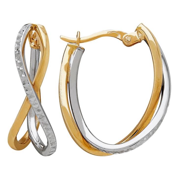 14k Gold 22mm Hoop Earrings