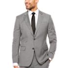 J.ferrar Stretch Medium Gray Tic Jacket-slim Fit