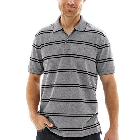 St. John's Bay Striped Legacy Oxford Piqu Polo