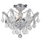Bayou Collection 3 Light Chrome Finish And Clear Crystal Semi-flush Mount Ceiling Light
