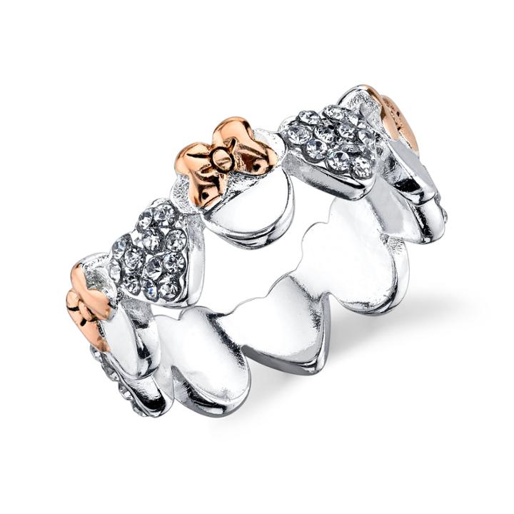 Disney Womens Genuine Clear Silver Over Brass