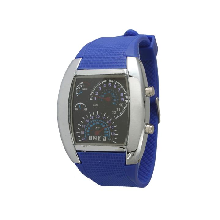 Olivia Pratt Mens Royal Silicone Digital Watch 8144royal