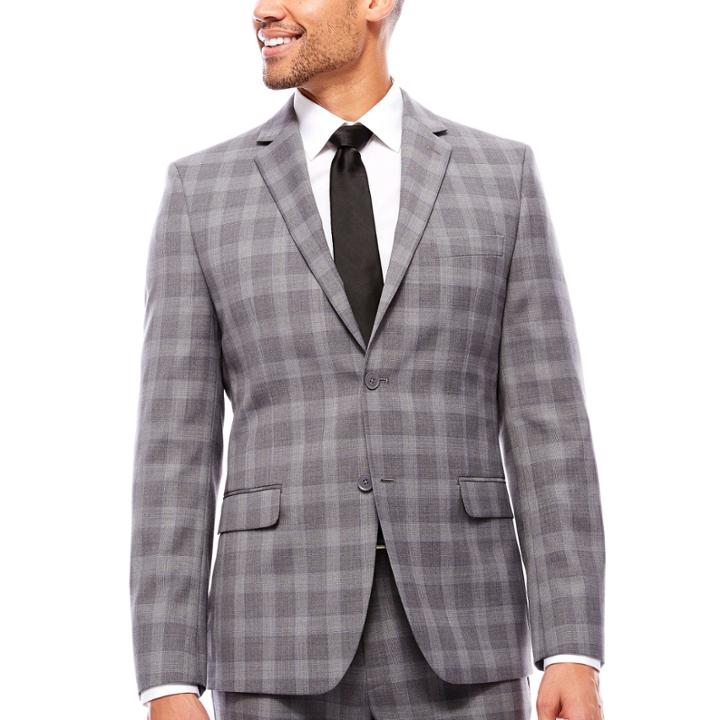 Collection By Michael Strahan Slim Fit Plaid Suit Jacket
