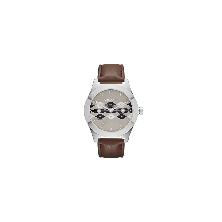 Arizona Mens Brown Strap Watch-fmdarz524