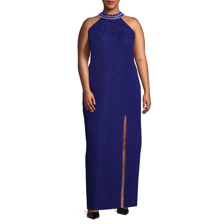 Social Code Sleeveless Embellished Evening Gown-juniors Plus