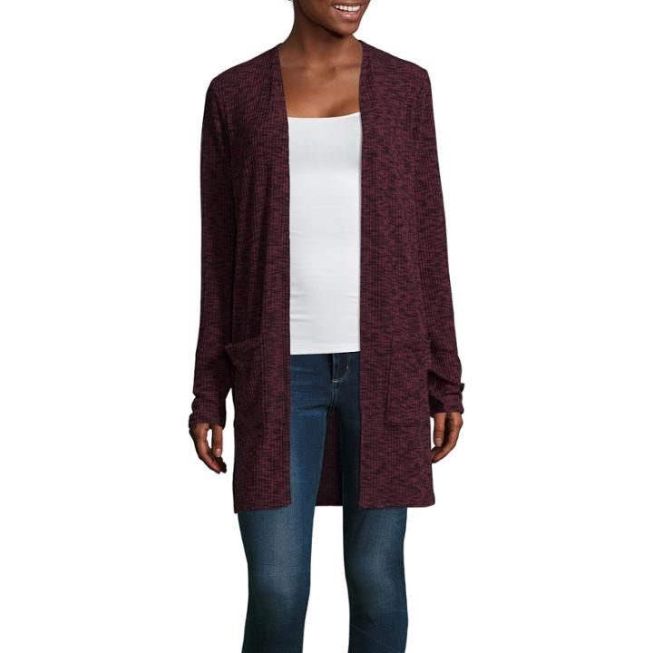 Derek Heart Not Applicable Long Sleeve V Neck Open Front Cardigan-juniors