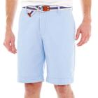 U.s. Polo Assn. Belted Twill Flat-front Shorts