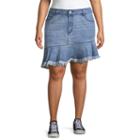 Arizona Asymetrical Denim Skirt-juniors Plus