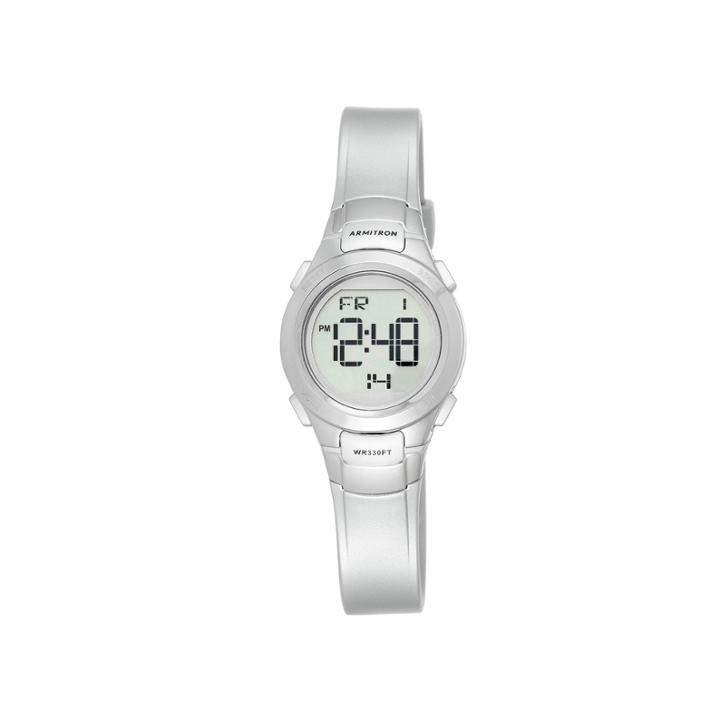 Armitron Womens Silver-tone Chronograph Digital Sport Watch