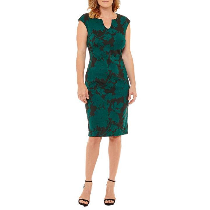 Liz Claiborne Sleeveless Jacquard Sheath Dress