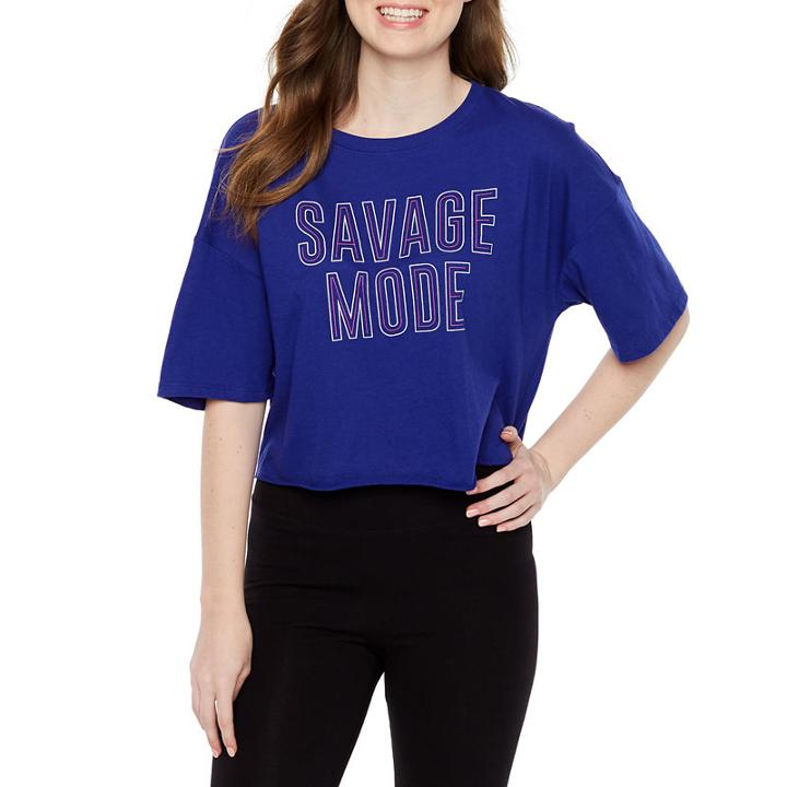 City Streets Short Sleeve Round Neck T-shirt-womens Juniors