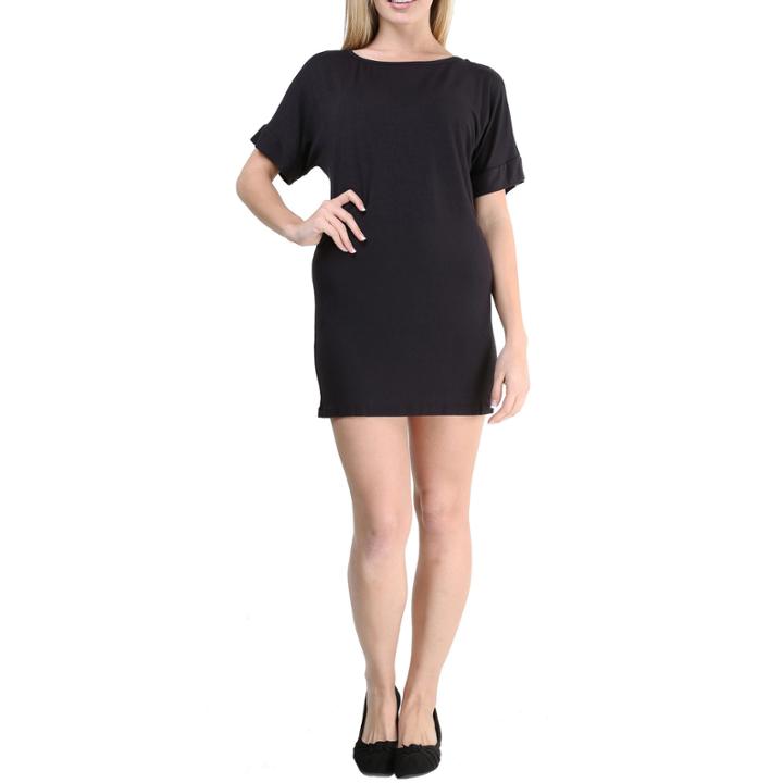 24/7 Comfort Apparel Oversized T-shirt Shift Dress
