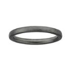 Personally Stackable Black Sterling Silver Square-edge Ring