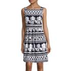 Weslee Rose Sleeveless Print Fit-and-flare Dress