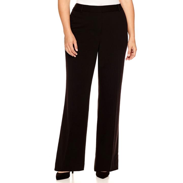 Liz Claiborne Curvy Elizabeth Secretly Slender Bootcut Leg Pants-plus (32.5)