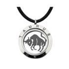 Taurus Zodiac Reversible Stainless Steel Locket Pendant Necklace