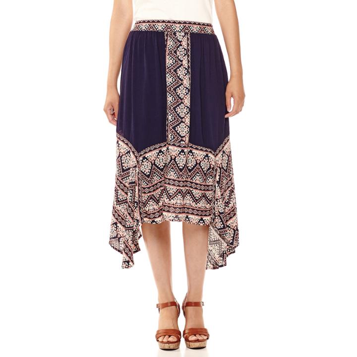 A.n.a Woven Asymmetrical Skirt - Petites