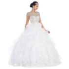 Lace Up Back Formal Prom & Quinceanera Gown - Juniors