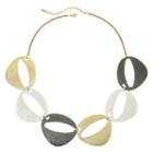 Bold Elements&trade; Brushed Finish Oval Necklace