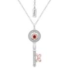 Enchanted By Disney Womens 1/5 Ct. T.w. Brown Garnet Sterling Silver Gold Over Silver Pendant Necklace