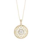 Womens 14k Two Tone Gold Pendant Necklace