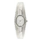 Womens Textured Oval Bangle Watch