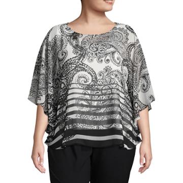 Lark Lane Ivory Coast Paisley Popover- Plus