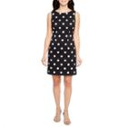 R & K Originals Sleeveless Polka Dot Sheath Dress