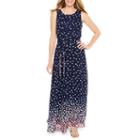 R & K Originals Sleeveless Polka Dot Maxi Dress