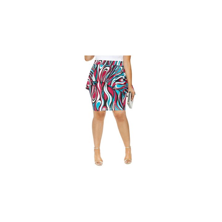 Fashion To Figure Laila High-low Peplum Pencil Skirt-plus