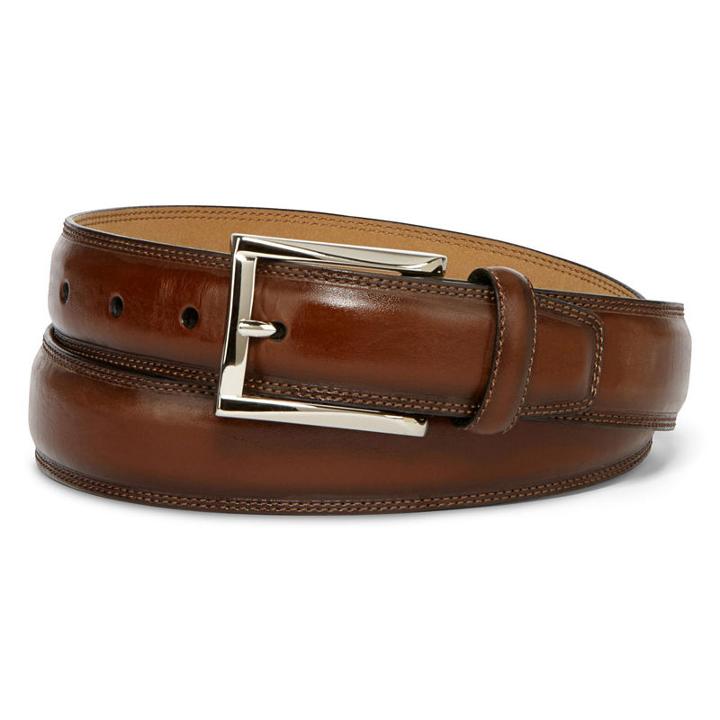 Men's Stafford Feather-edge Belt With Stitching