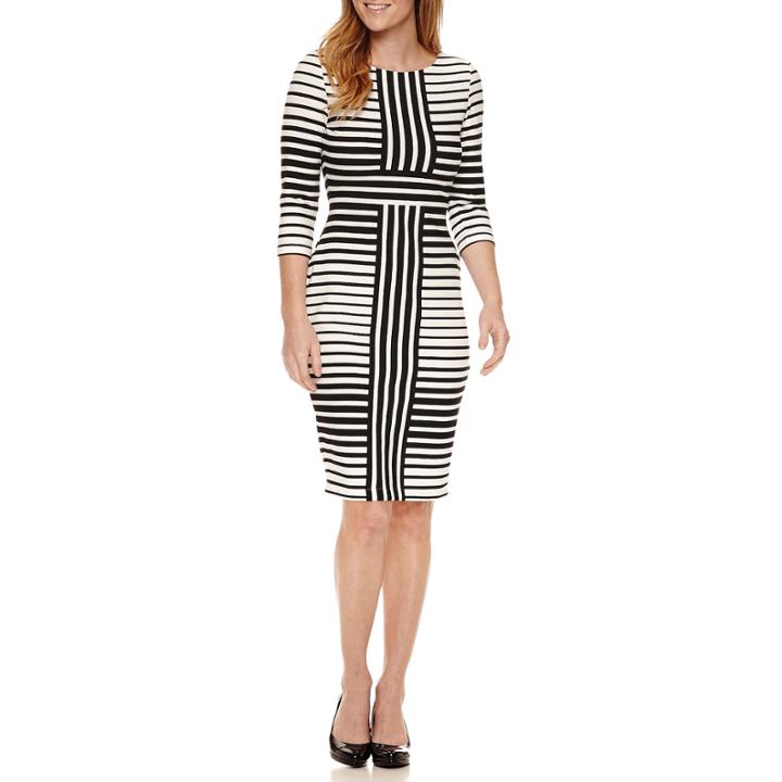 Danny & Nicole 3/4 Sleeve Sheath Dress