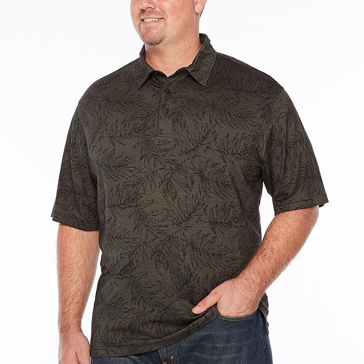 Van Heusen Air Printed Polo Short Sleeve Floral Knit Polo Shirt Big And Tall