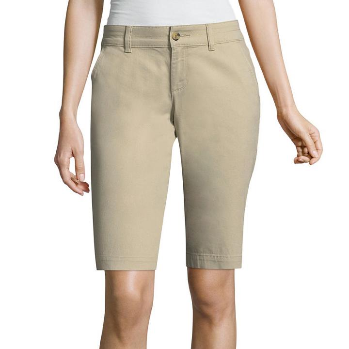 Arizona 9 1/2 Relaxed Fit Bermuda Shorts-juniors