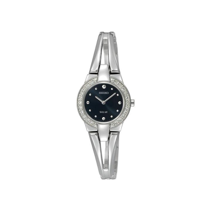 Seiko Solar Womens Crystal-accent Bracelet Watch Sup205