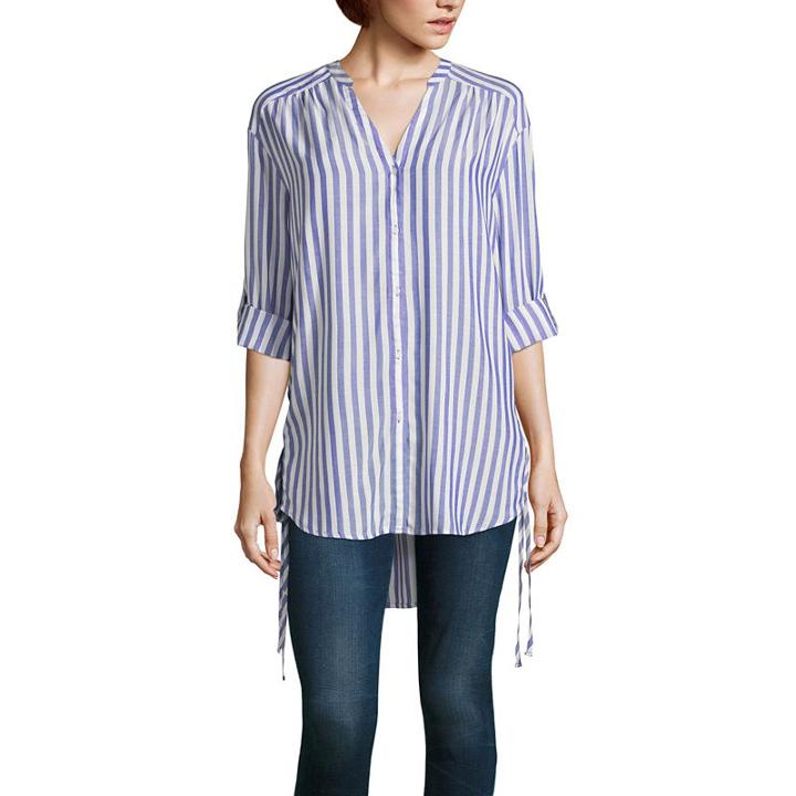 A.n.a 3/4 Sleeve Button-front Shirt