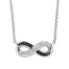 Infinite Promise 1/10 Ct. T.w. White & Color-enhanced Black Diamond Necklace