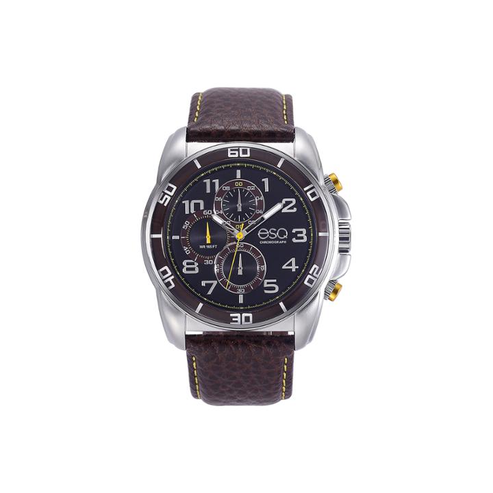 Esquire Esq Mens Brown Strap Watch-37esq021101a