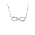 Womens Diamond Accent Sterling Silver Infinity Pendant Necklace