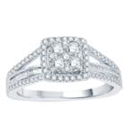 Womens 3/4 Ct. T.w. Genuine Diamond White Engagement Ring
