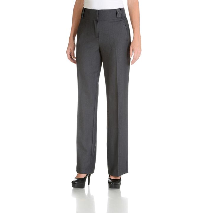 Larry Levine Heather Novel Button Waistband Pant
