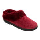 Dearfoams Velour Furry Clog Slippers