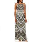 London Style Collection Halter Printed Maxi Dress