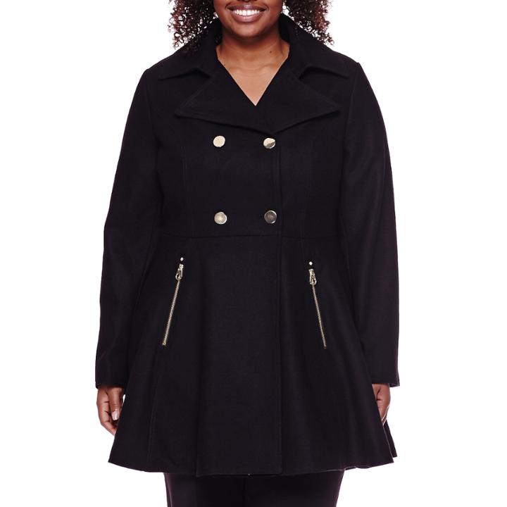 Liz Claiborne Ladylike Wool-blend Coat - Plus