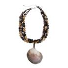 El By Erica Lyons El By Erica Lyons Black Naturals Womens Shell Pendant Necklace